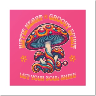 Hippie Heart - Groovy Spirit - Let Your Soul Shine Posters and Art